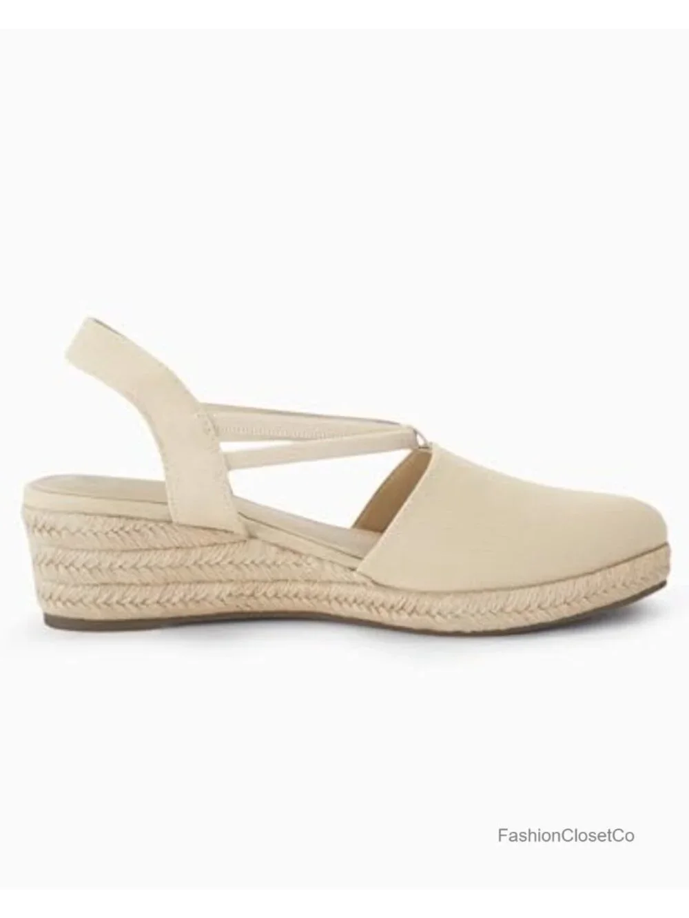 Wedge Espadrille Sandals Closed Toe Slingback Slip On Platform Shoes